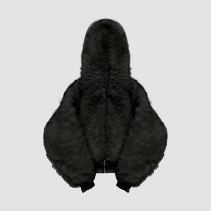 YETI FUR REVERSIBEL ZIP HOODIE