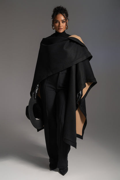 Beige Park City Reversible Shawl - JLUXLABEL