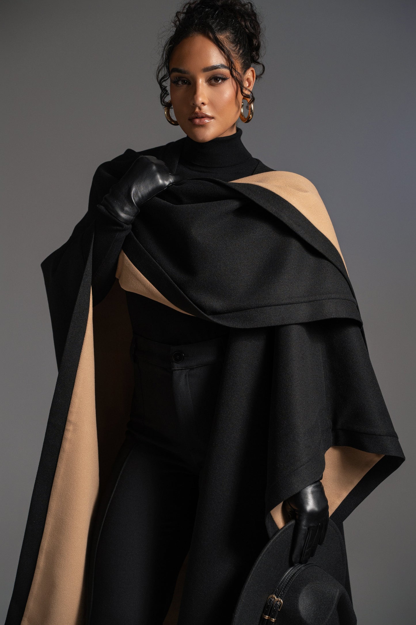 Beige Park City Reversible Shawl - JLUXLABEL