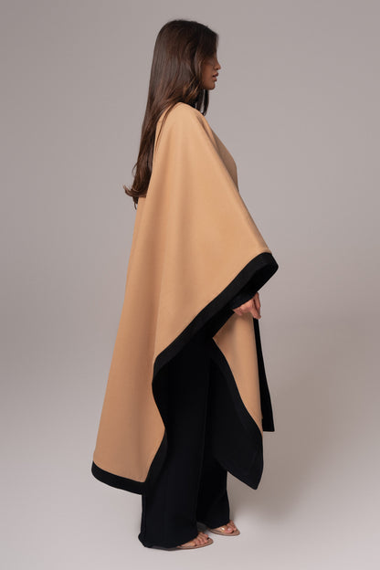 Beige Park City Reversible Shawl - JLUXLABEL