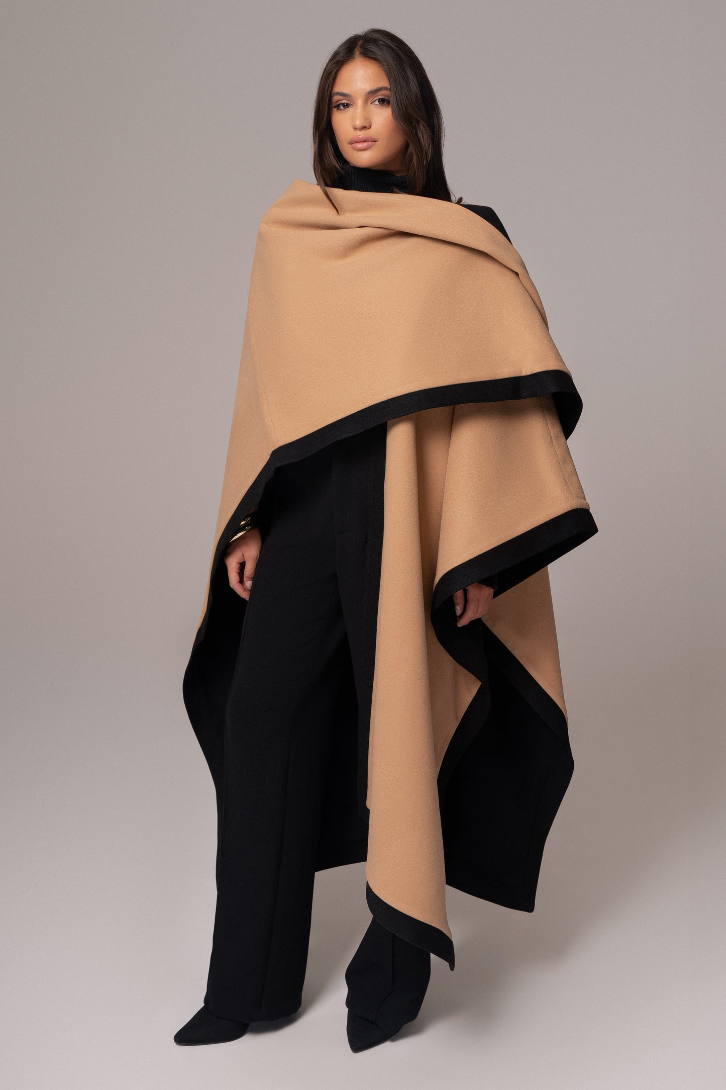 Beige Park City Reversible Shawl - JLUXLABEL