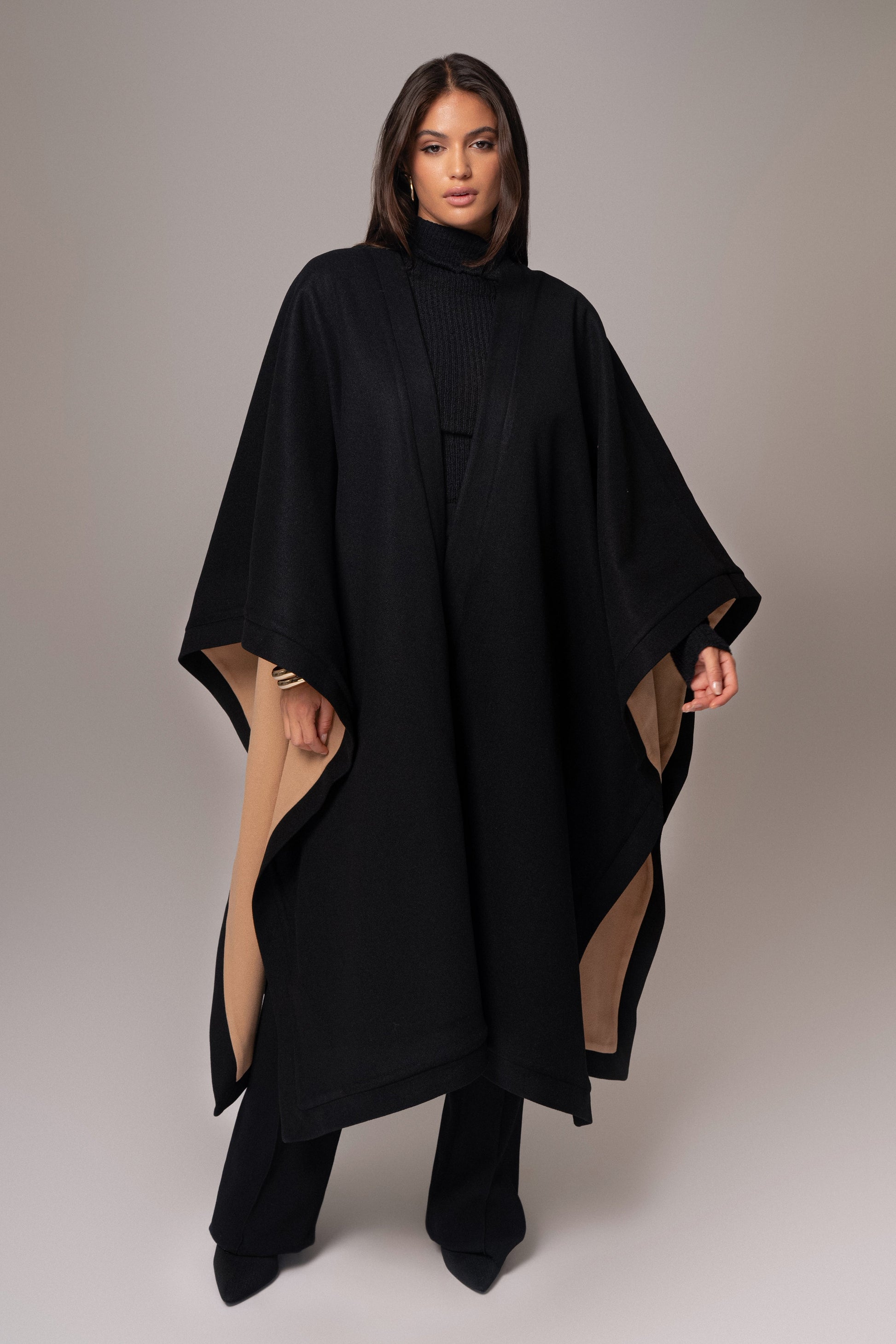 Beige Park City Reversible Shawl - JLUXLABEL