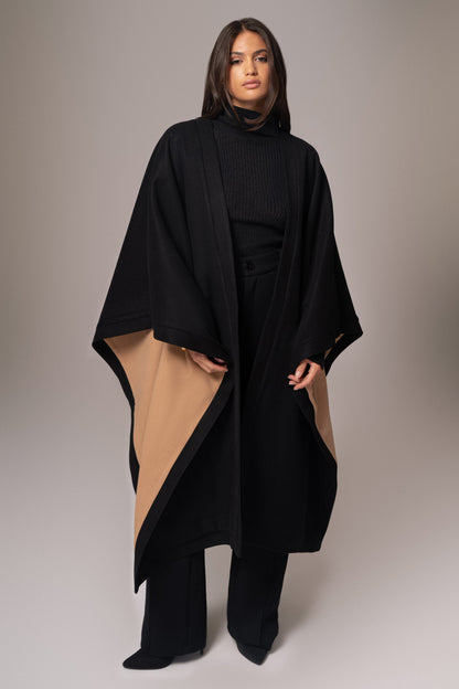 Beige Park City Reversible Shawl - JLUXLABEL