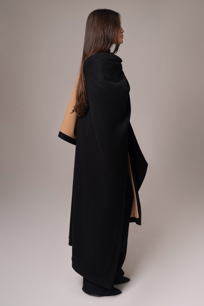 Beige Park City Reversible Shawl - JLUXLABEL