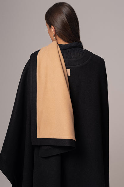 Beige Park City Reversible Shawl - JLUXLABEL