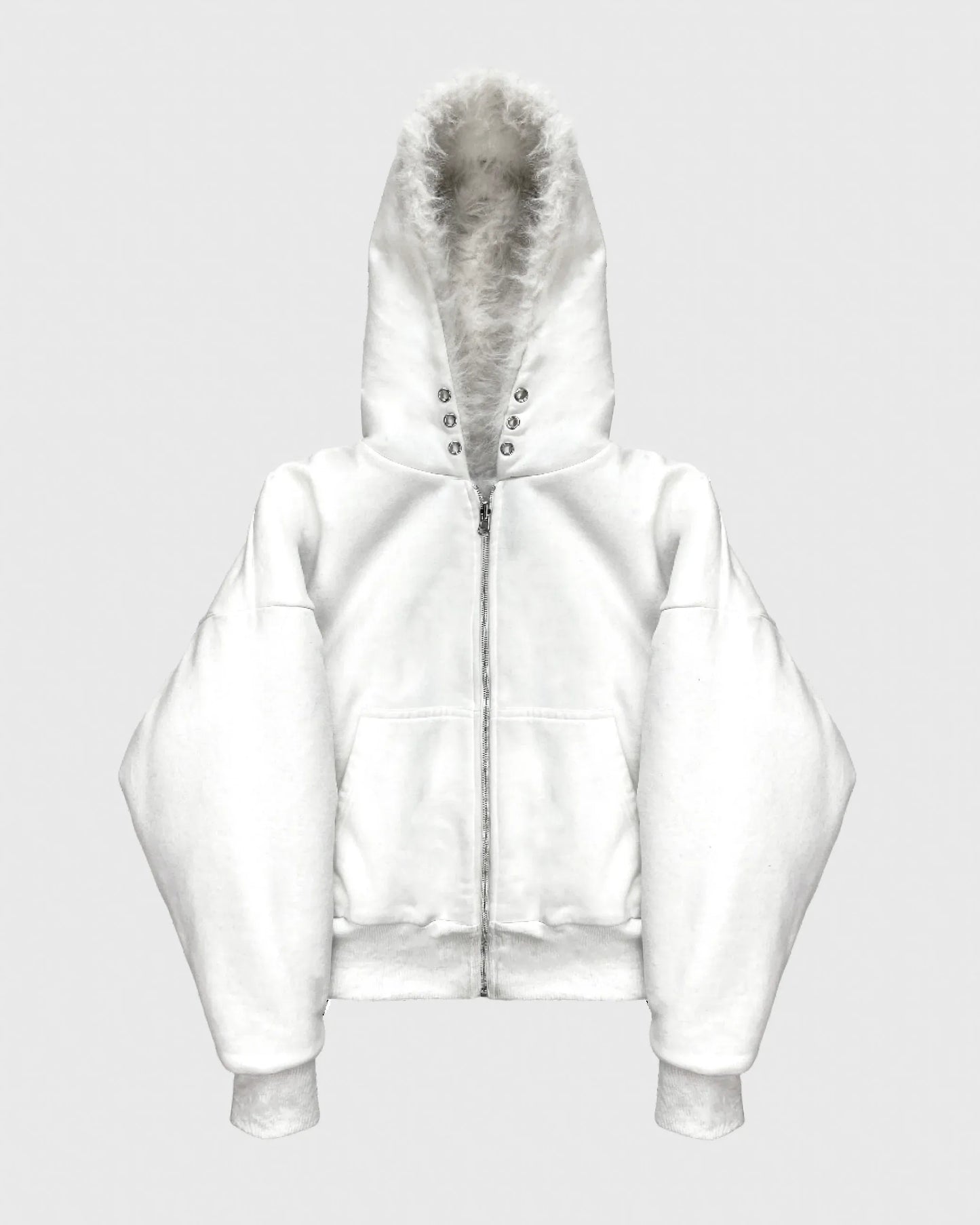 YETI FUR REVERSIBEL ZIP HOODIE