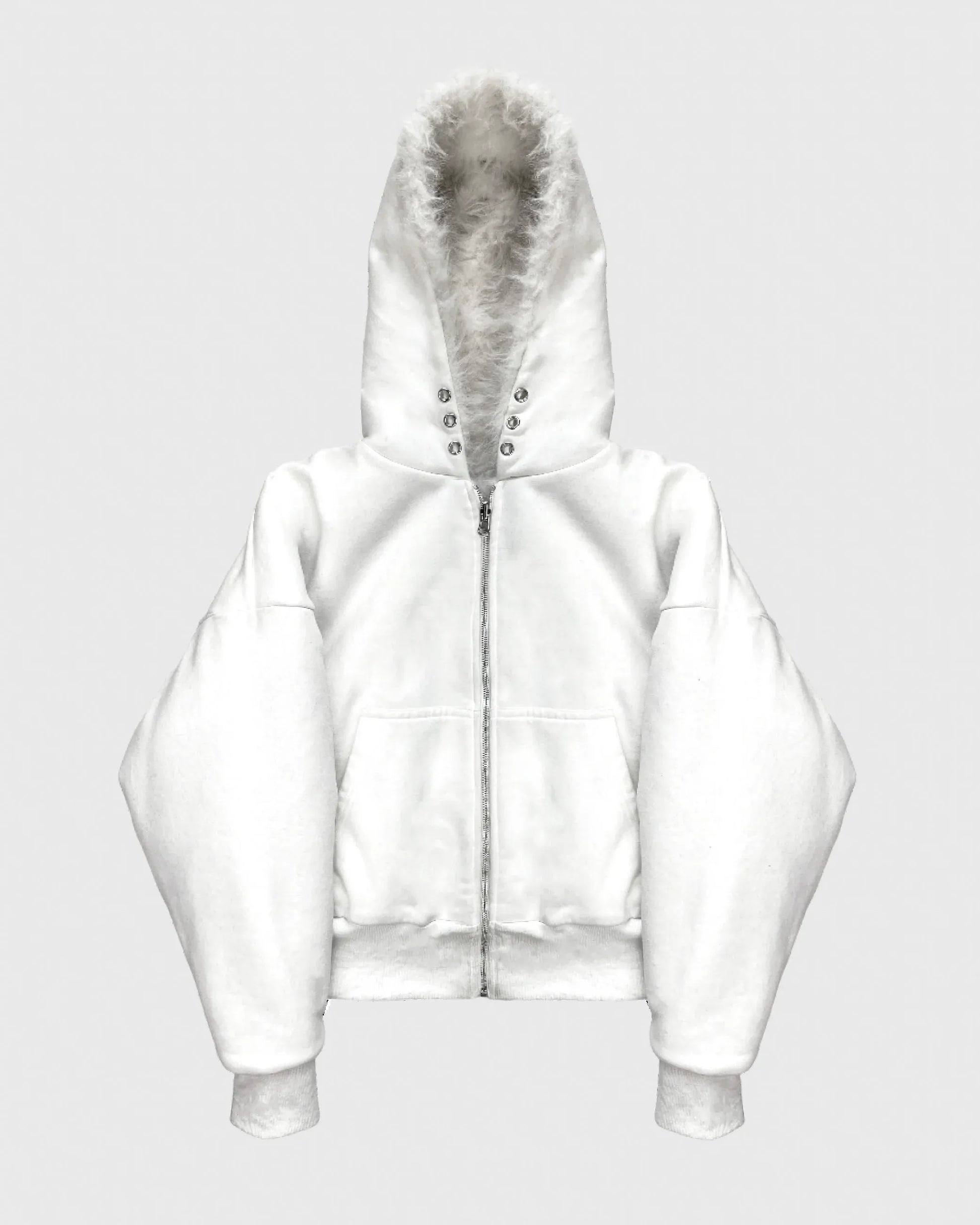 YETI FUR REVERSIBEL ZIP HOODIE